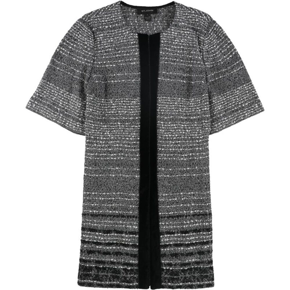 St. John Womens Front Zipper Striped Shirt Dress, NWT